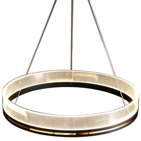 Toolight Toolight, LED závesné svietidlo 60cm APP1192-CP, čierna-zlatá, OSW-40023