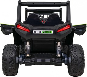 Ramiz Buggy UTV Off-roader pre deti Zelená + diaľkové ovládanie + nosič batožiny + pomalý štart + EVA + MP3 LED