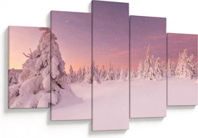 Obraz - Stromy pod snehovou prikrývkou (150x105 cm)