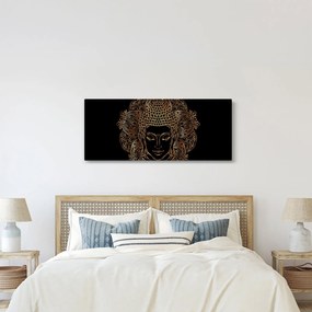 Obraz zlatého Budhu (120x50 cm)