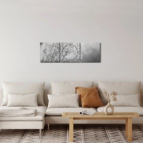 Obraz - Lúka po daždi (s hodinami) (90x30 cm)