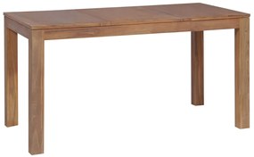 Jedálenský stôl, tíkový masív s prirodným povrchom 140x70x76 cm