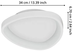 Eglo 901583 - LED Stmievateľné stropné svietidlo LORETELLO LED/12W/230V biela + DO
