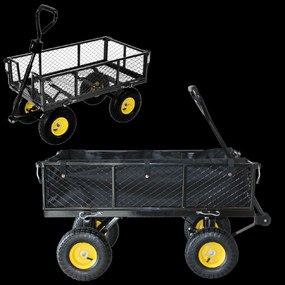 Garden Line ZÁHRADNÝ VOZÍK S DVOJITOU FUNKCIOU, ČIERNY