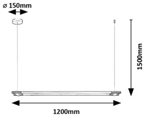 Rabalux 72169 - LED Luster na lanku NIVARO LED/28W/230V 3000K
