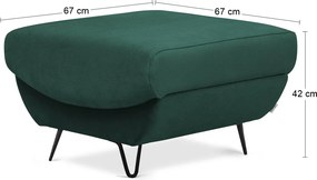 Taburetka Salma - tmavozelená