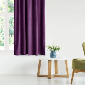 Fialový zamatový dimout záves 140x270 cm Eyelets – Restilo