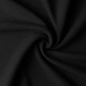 Dekorstudio Krátky jednofarebný záves -  Čierny Uchytenie závesu: Riasiaca páska 1