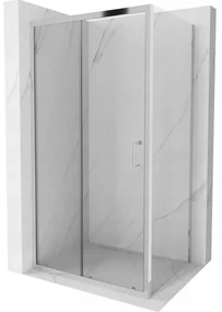 Mexen Apia, sprchový kút s posuvnými dverami 150 (dvere) x 100 (stena) cm, 6mm číre sklo, chrómový profil, 840-150-100-01-00