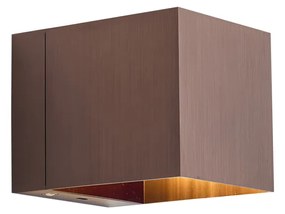 Moderné nástenné svietidlo tmavý bronz vrátane LED a dotykového stmievača nabíjateľné - Joris