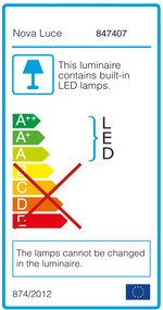 Nova Luce Svietidlo COMO S WALL GREY nástenné, IP 54, 2x3 W 847407