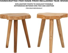 Stolička z tíkového dreva v prírodnej farbe Budut – Mauro Ferretti