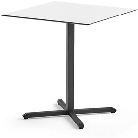 Stôl BECKY, 680x680x720 mm, čierna/biela