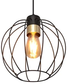 Luster na lanku STARLIGHT 1xE27/15W/230V čierna/zlatá
