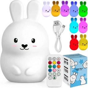 Dětská stolní LED lampa Mooni bílá