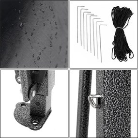 Nožnicový stan 3×3 m – záhradný pavilón pre veľtrhy, expresné akcie a catering, čierny Springos GP0004