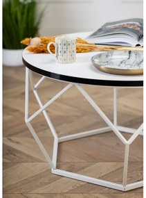 Konferenčný stolík DIAMOND 40x70 cm čierna/biela