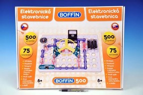 Stavebnice Boffin 500 elektronická 500 projektů na baterie 75ks v krabici 50x39x5cm