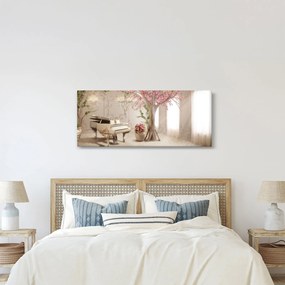 Obraz - Snový interiér s klavírom (120x50 cm)