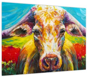 Obraz - Maľovaná krava (70x50 cm)