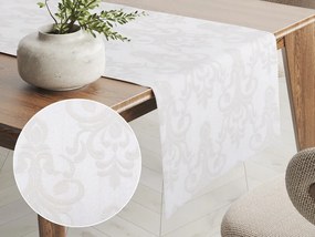 Biante Dekoračný behúň na stôl PM-076 Zámocký vzor na smotanovom 20x140 cm