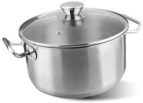 Nerezový hrniec 22cm so sklenenou pokrievkou 4l