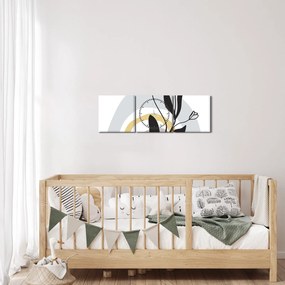 Obraz - Kvety vo váze N⁰1 (s hodinami) (90x30 cm)