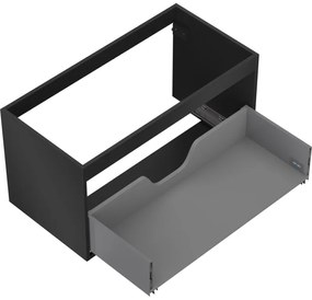 Mexen Box-A, závesná skrinka 90 cm, 1 zásuvka, čierna matná, 91AX0-0900-470-1-71