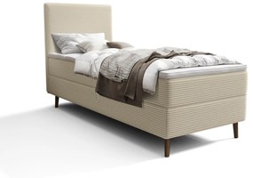 Jednolôžková posteľ 90 cm Napoli Comfort (krémová) (s roštom, bez úl. priestoru). Vlastná spoľahlivá doprava až k Vám domov. 1082501