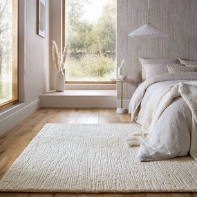 Slonovinový ručne tkaný vlnený koberec 160x230 cm Harris Boucle – Flair Rugs