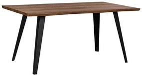 Jedálenský stôl 160 x 90 cm tmavé drevo/čierna WITNEY Beliani