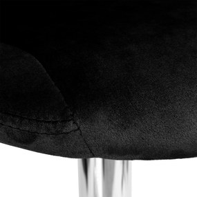JAKS Barová stolička čierna Cydro chróm velvet