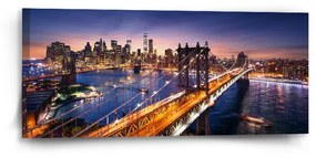 Sablio Obraz Most v New Yorku - 110x50 cm