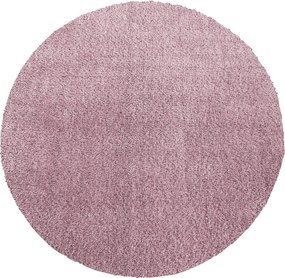 DY Okrúhly ružový shaggy koberec Kamel Rozmer: 120 cm