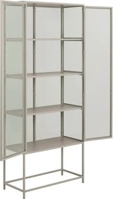 Sivá vitrína 77x186x35 cm Seaford – Actona