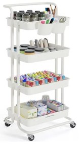 Pojazdný regál biely BSC077WZ01