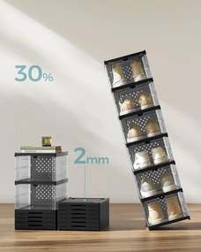 Songmics Úložný box Axel, sada 12ks, 35,5x25,6x17,6 cm, čierna