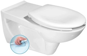 Sapho Sapho, HANDICAP WC závesné predĺžené, Rimless, 37,5x73cm, biela, K670-002