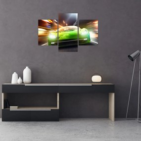 Obraz - Zelené závodné auto (90x60 cm)