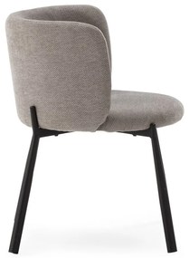 Sivé čalúnené jedálenské kreslá v súprave 2 ks Ginny – MOME