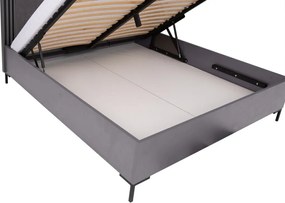 Posteľ s úložným priestorom Almo 160x200 cm, dub estana/antracit