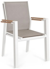 Biele kovové záhradné stoličky v súprave 4 ks Heta – Bizzotto