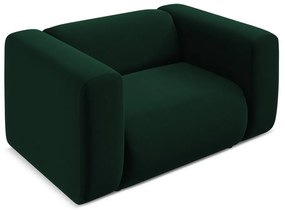 Tmavozelené zamatové kreslo Ekahi – Makamii