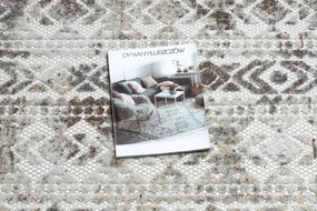 Koberec Štrukturálny SOLE D3732 Aztécky, diamanty béžový