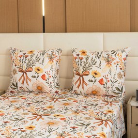 Obliečky z mikrovlákna FLORAL RIBBON krémové Rozmer obliečky: 70 x 90 cm | 140 x 200 cm