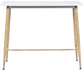 Barový stôl 90 x 50 cm biela/svetlé drevo CHAVES Beliani
