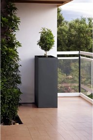 Kvetináč BLOCK, pozink, výška 100 cm, antracit, vr. zavlaž. systému