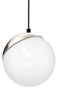 Závesné svietidlo Sfera, 1x biele sklenené tienidlo, b/ch
