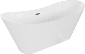 Mexen Celia, voľne stojaca vaňa 170 x 75 cm, biela, grafitový prepad, 52331707500-66