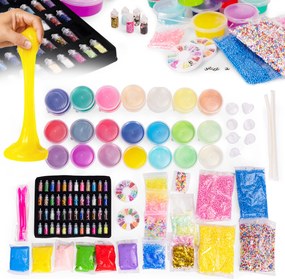 MULTISTORE Sada na výrobu SLIME pre deti, 113 dielov – 28 hotových slizov, svietiaci v tme, DIY